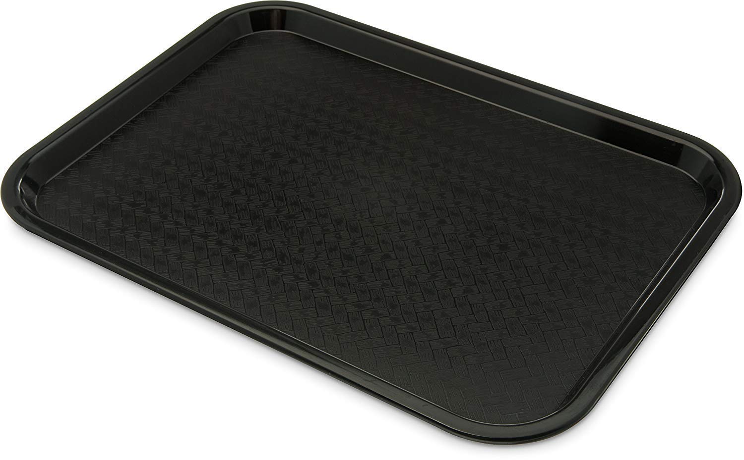 Serving Tray Platter Rectangular Shape Plastic Trays for Drink Breakfast Tea Dinner Coffee Salad Food for Dinning Table Home Kitchen 11x14 Inches Black