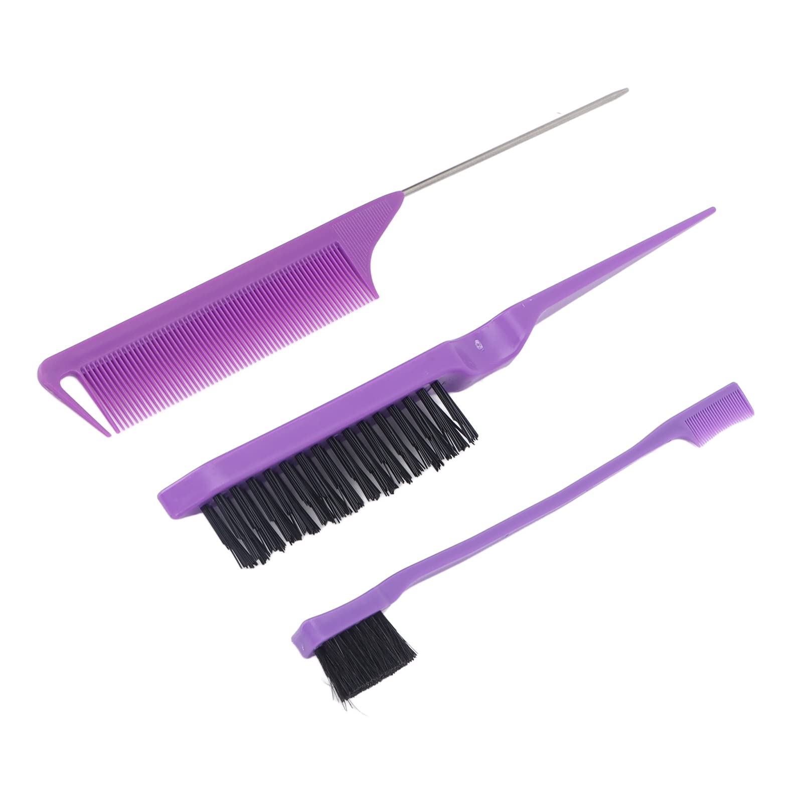 Fabater Juego de Peines Profesionales de Barbería de 3 Piezas con Peine de de Rata, Cepillos para Teñir el Cabello, Juego de Peines para Peinar el Cabello para Teñir, Peinar y seccionar: Agarre