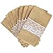 Jcevium Lot de 50 couverts en toile de jute naturelle - 21 x 11 cm
