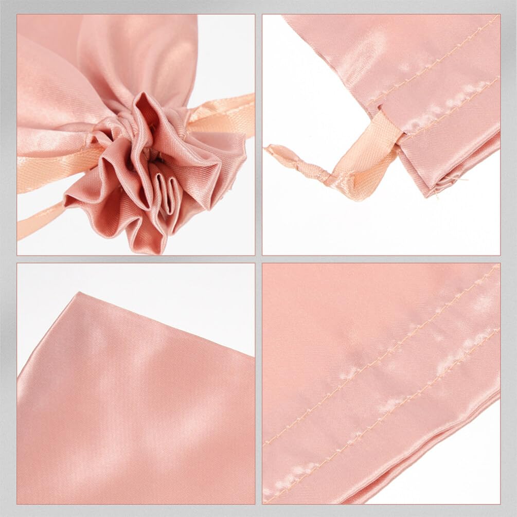 Beavorty 10Pcs Satin Drawstring Bags, 15x10cm Gold Jewellery Pouches - Image 3