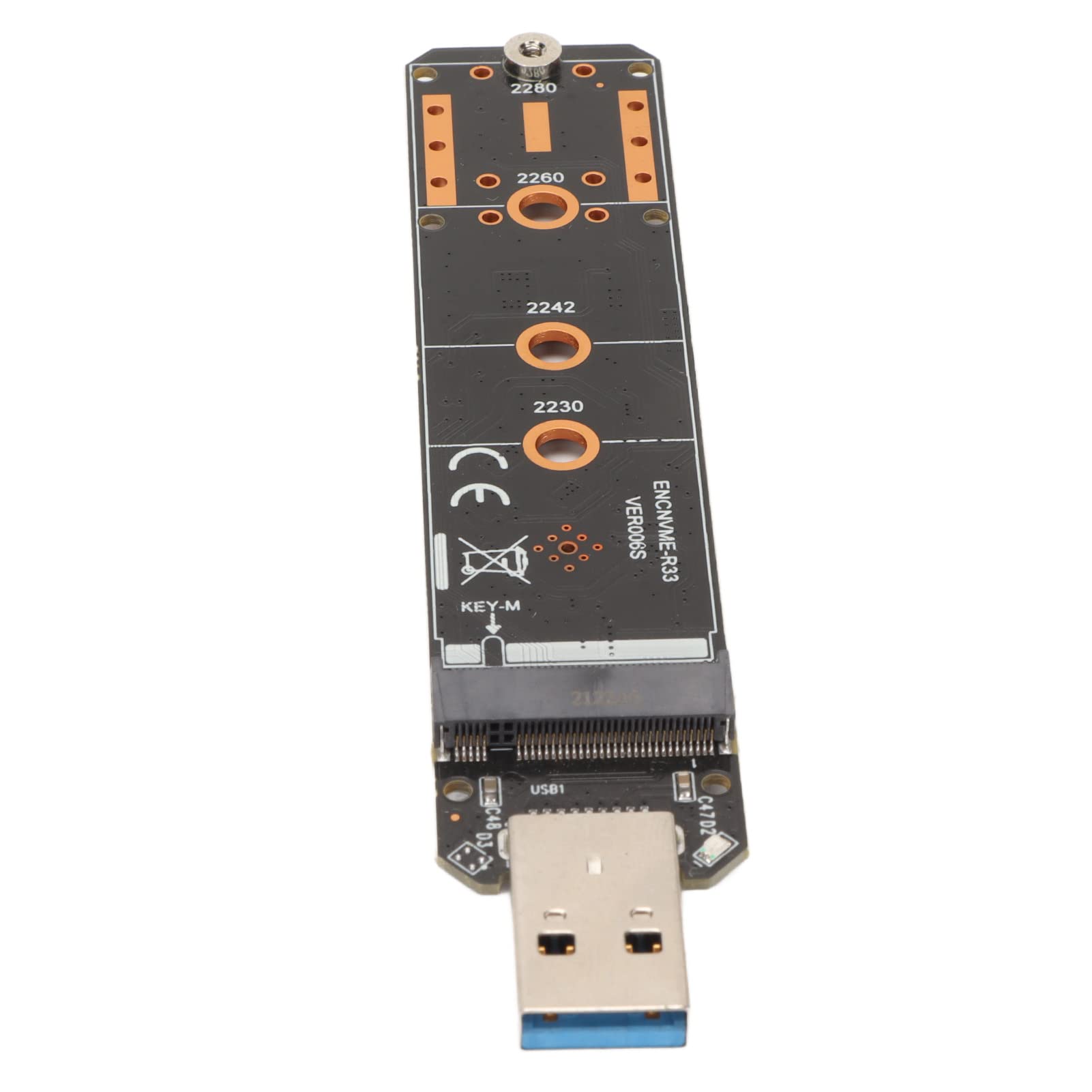 Bewinner NVMe to USB Adapter, M Key M.2 PCIe to Hard Drive Converter Reader, Portable SSD 10 Gbps USB 3.2 Gen 2 Bridge Chip for 2230 2242 2260 2280 Size SSD(Black)