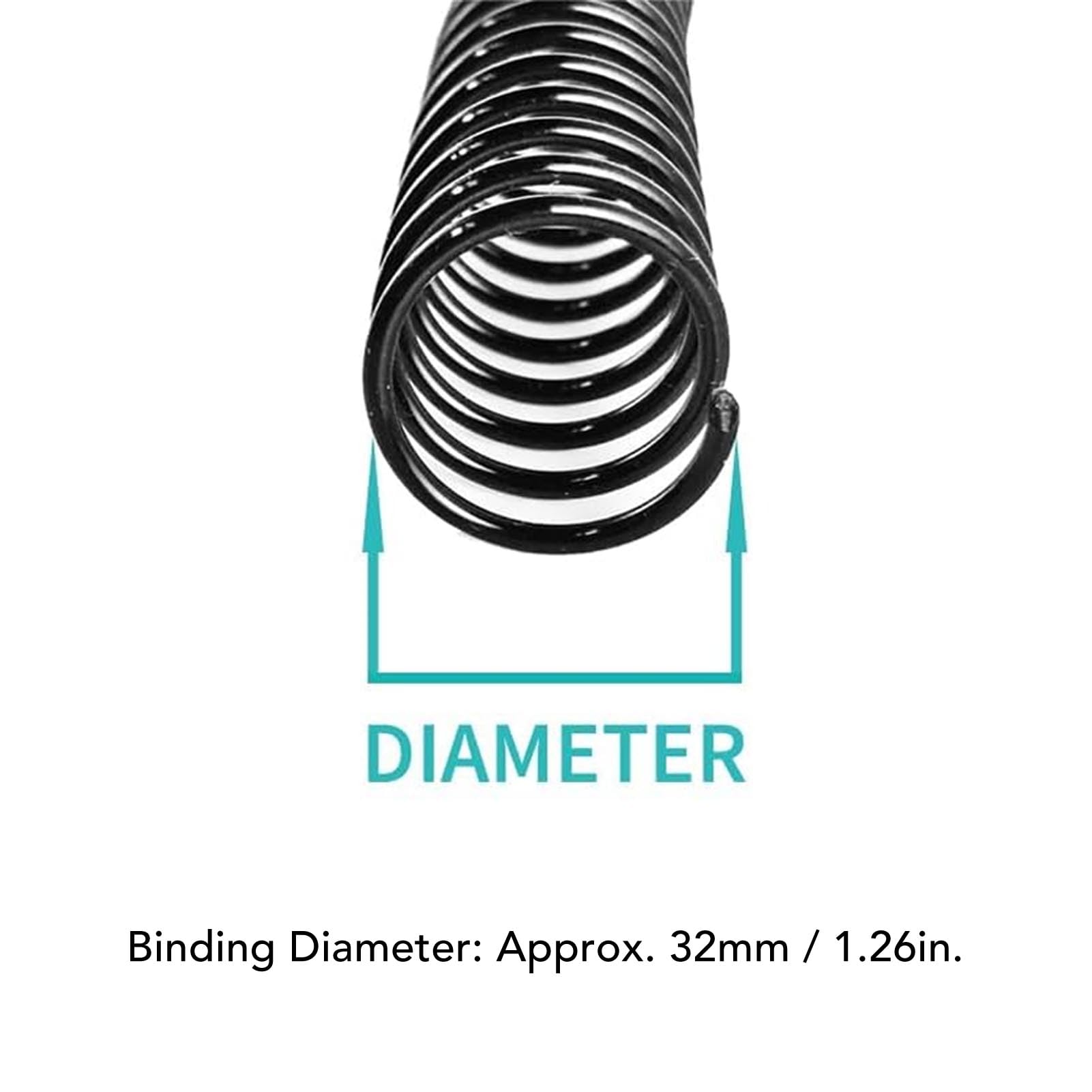 Bobine di rilegatura a spirale per rilegatrice da 20 pezzi, pettini di rilegatura in plastica da mm di diametro 280 fogli A4 Dorso di rilegatura con capacità di 70 g