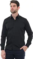 Camisa Social Masculina Manga Longa Slim