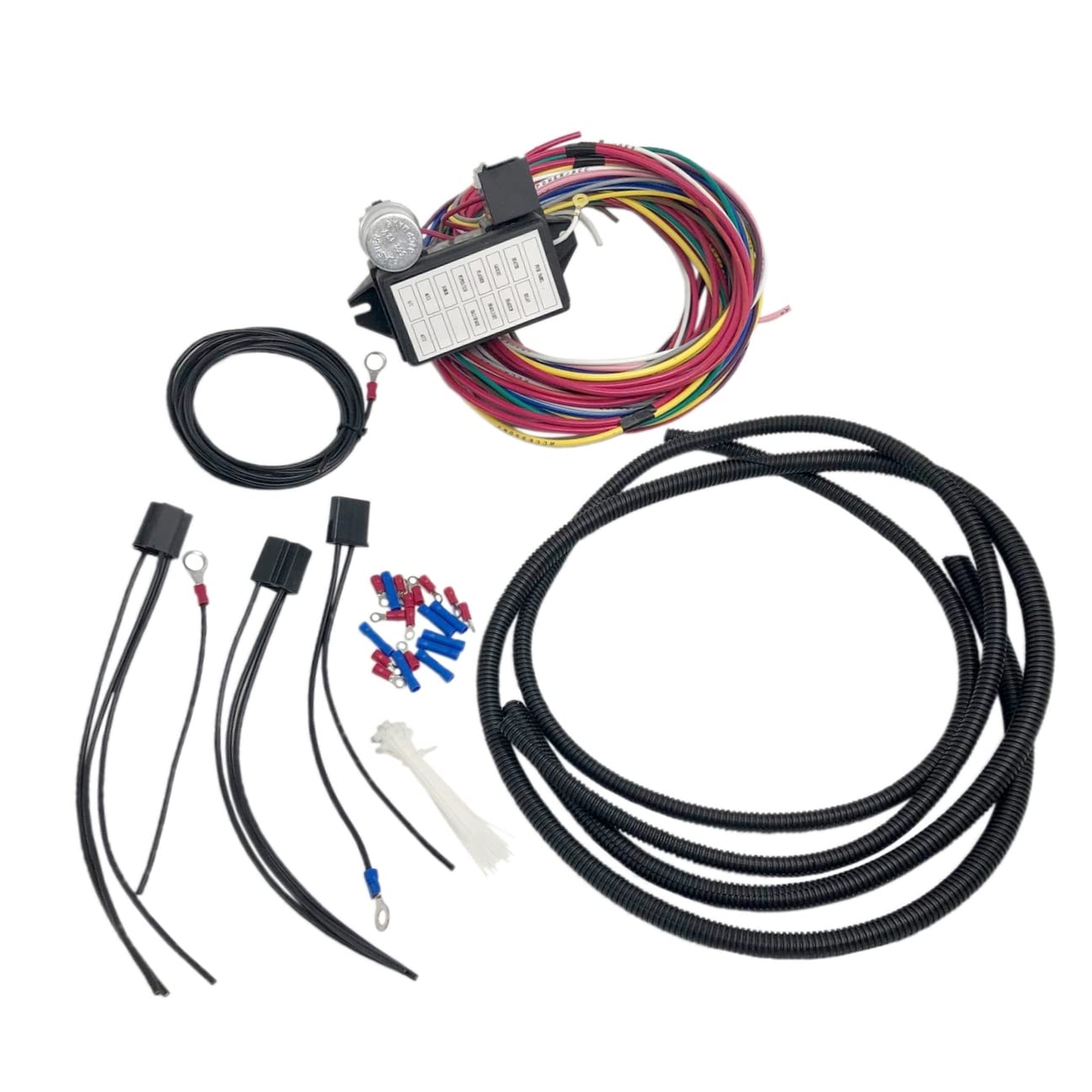 Universal 12 Circuit Wiring Harness,XL Wires for Muscle Car Hot Rod Street Rod