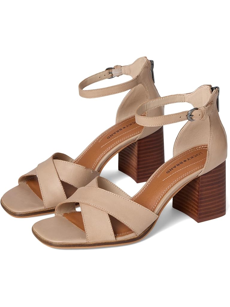 Multi Lucky Brand Herrika Cross Band High Heel Sandal