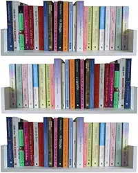 3 Prateleiras 60cm x 20cm x 11,5cm para livros e decoração - MDF Branco