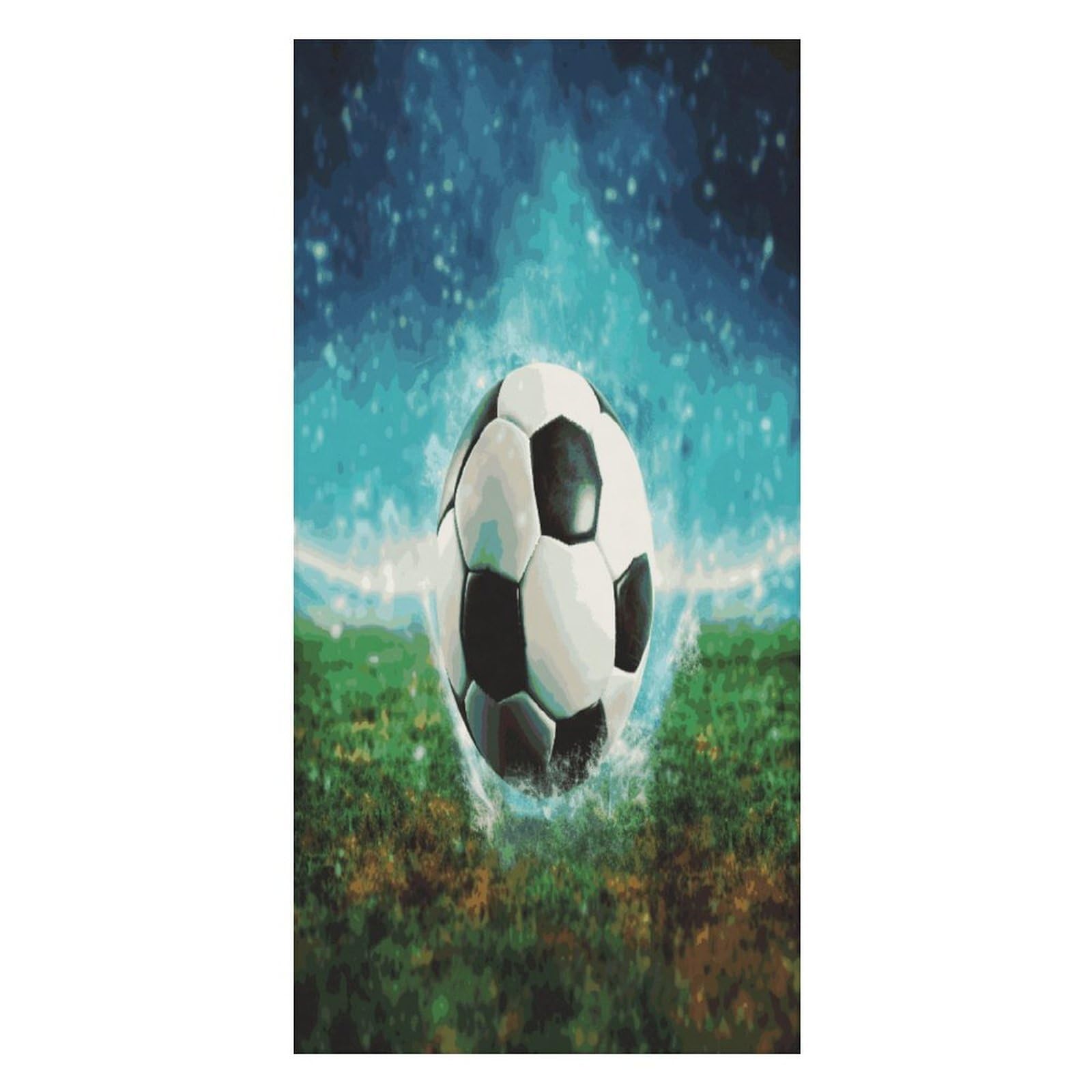 Adfgyerh Unisex Style Soccer Ball Background Bath Towels Beach Towel Lightweight Quick Dry, Bath Towel For Travel Sports Pool Swimming Bath Camping Yoga Adults160x80cm