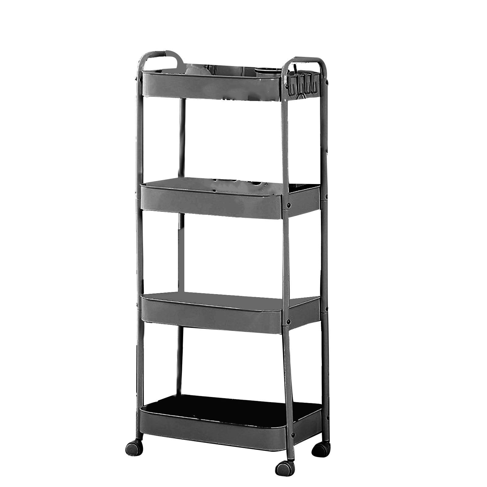 ZGUOUZANTYE 3 Tier Utility Rolling Cart with Caster Wheels