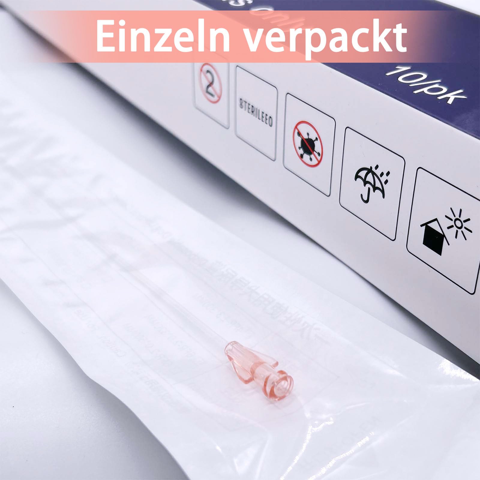 10 Stück Hundekatheter mit Harnröhren-Ausbaggersonde, seitliche Öffnung, Verstopfung, Veterinärinstrument (4Fr - 500 mm)