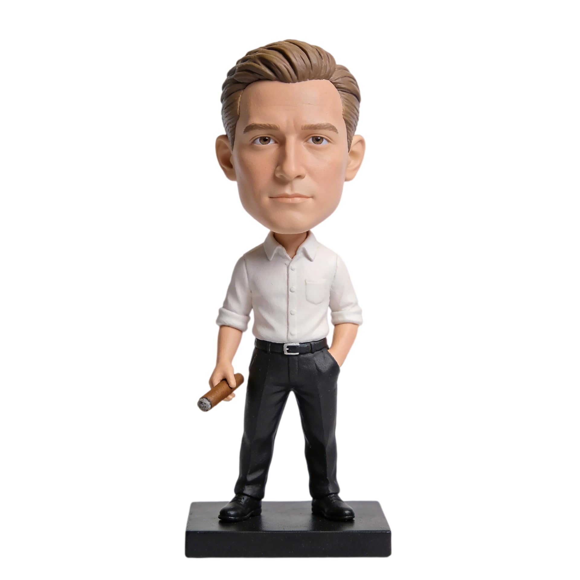 Bobblehead Bobblehead - Figurine 3D faite à la main en argile poly argile à partir de photo, Bobblehead Bobblehead personnalisée, statue d'aperçu modifiable, boîte cadeau, cadeau de décoration de