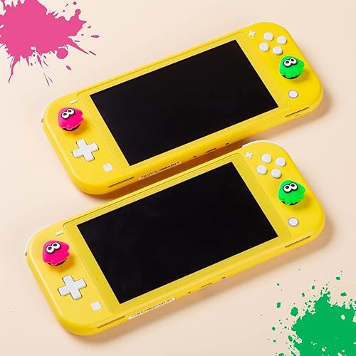 Miniatura 3 de PERFECTSIGHT Lindos empuñaduras de pulgar Splatoon para Switch, Switch Lite, Switch OLED, tapas de joystick 3D para Nintendo Switch, 4 tapas de