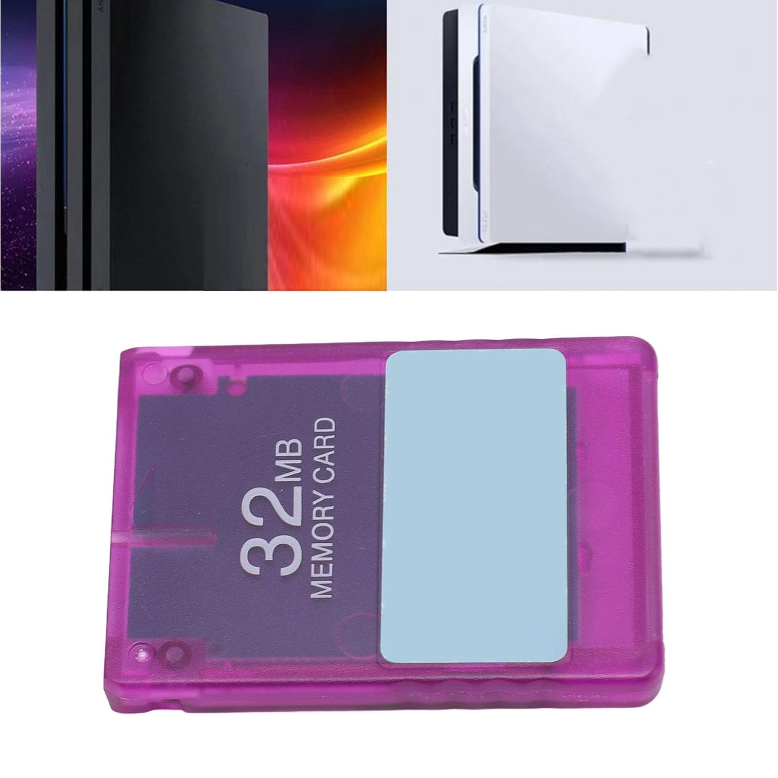 Karta Pamięci do Gier na konsolę PS 2, Bezpłatny Adapter Karty Pamięci Mcboot V1.953, Obsługa SCPH do Gier Retro, Karta Programu ładującego OPL HD Plug and Play (fioletowy)