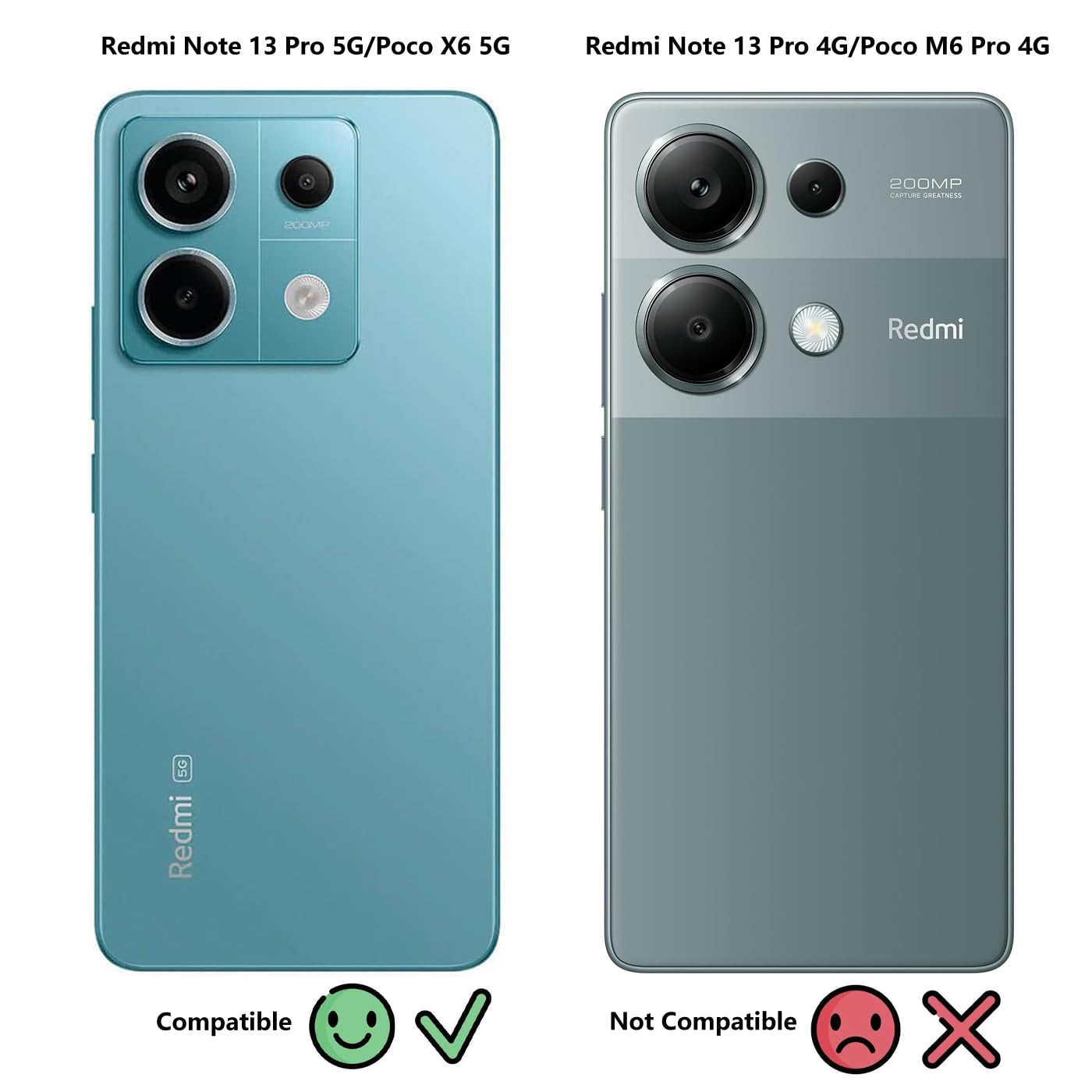 Cover Xiaomi Redmi Note 13 Pro 5G & POCO X6 5G Custodia, Ultra Sottile