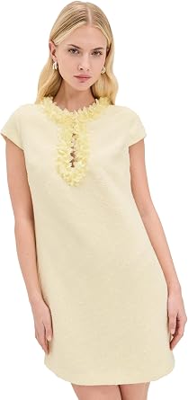 endless rose Womens Tweed Mini Dress with Floral Trim