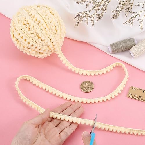 Miniatura 3 de PH PandaHall Cinta de coser de color trigo, de 25 yardas, con flecos, borde único de 12 pulgada (0.472 in), para coser, manualidades, fiestas