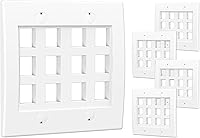 Vista 8 de [UL Listed] Cable Matters - Placa de pared en blanco para toma trapezoidal, Blanco