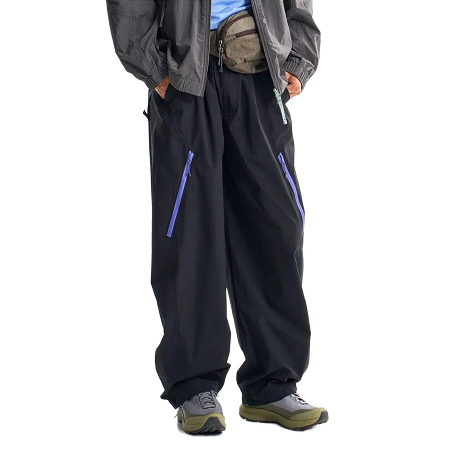 Pantalones de Pista para Senderismo para Hombre, Pantalones de Trabajo Unisex Holgados Casuales callejeros