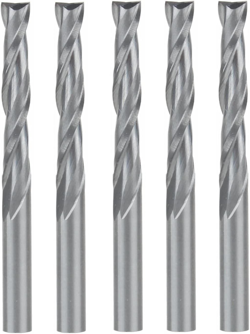 5pcs/lot Spiral Carbide Router Bits 4X22mm Two Flutes Solid Carbide Micro End Mill Milling Cutters CNC Wood Engraving Tools Spiral Router Bits