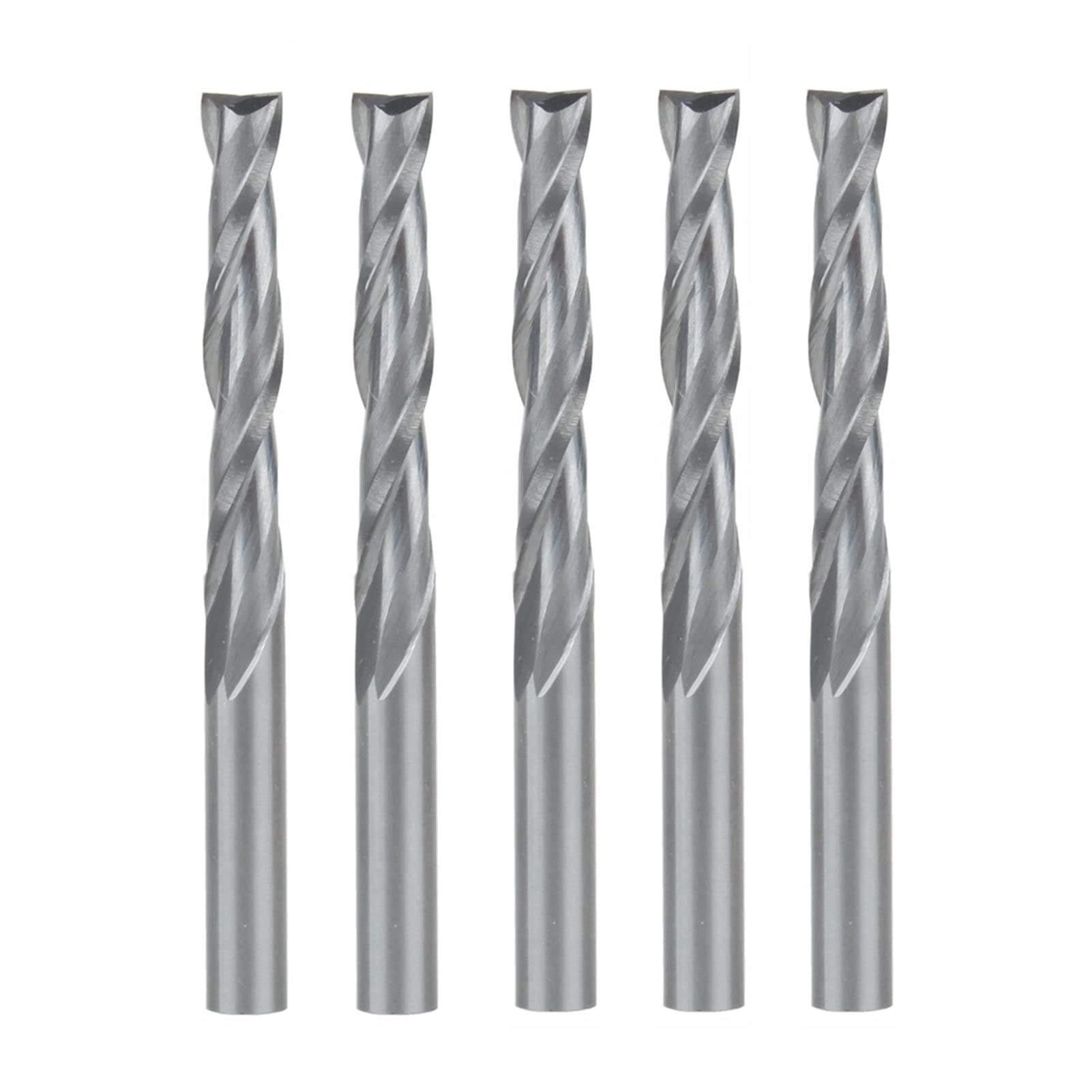 FCARUMIQP 5pcs/lot Spiral Carbide Router Bits 4X22mm Two Flutes Solid Micro End Mill Milling Cutters CNC Wood Engraving Tools