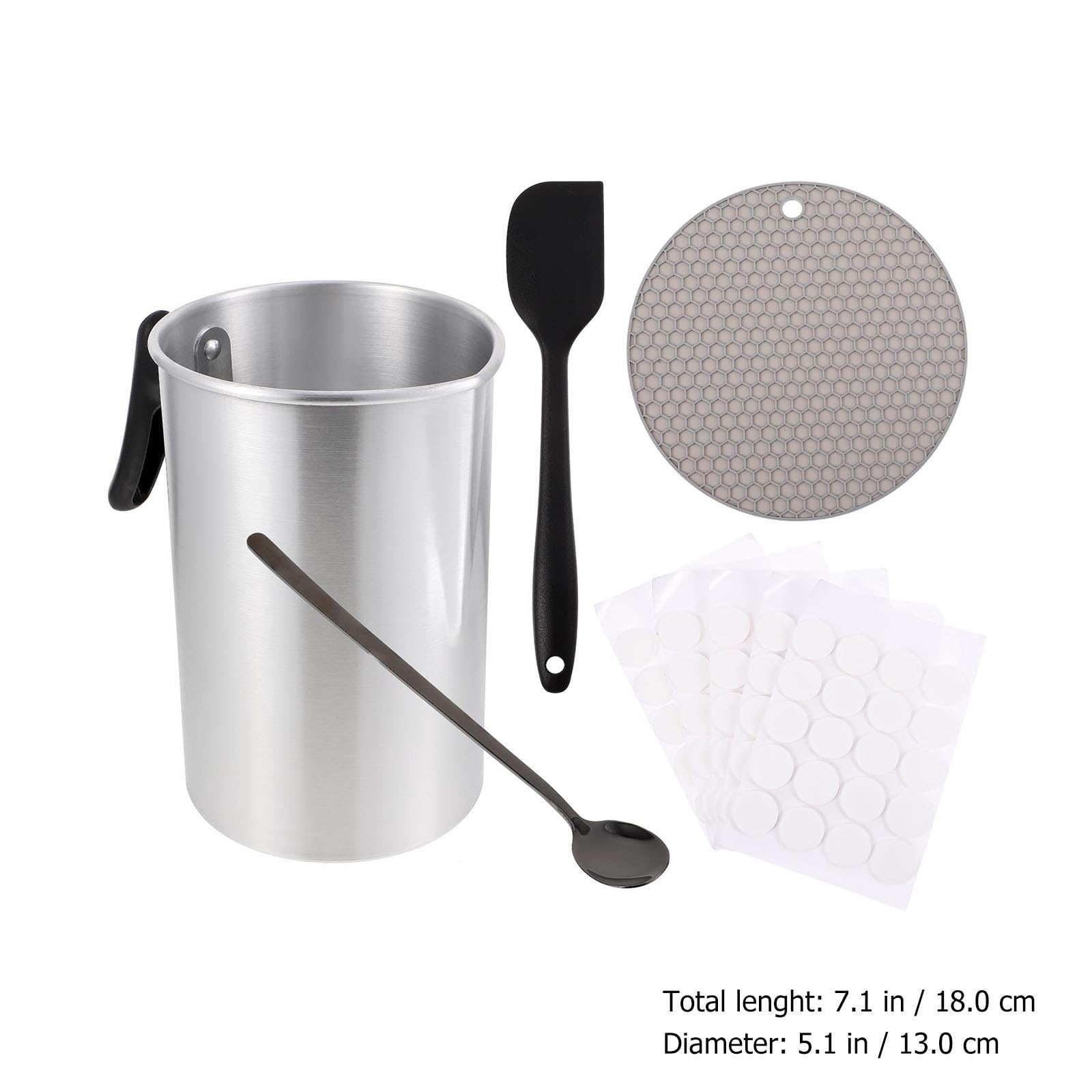 JECOMPRIS Set per Fabbricazione Candele Pentola per Sciogliere Cera da 3l, Accessori per Melt Cup, Kit Fai da Te per Ragazzo Ragazza e Principianti, per Attività Creative in Colore Casuale