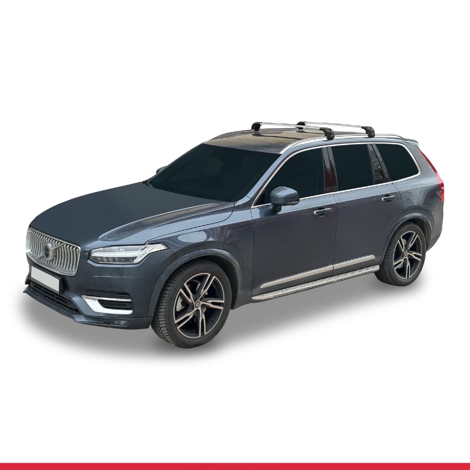 Compatible con Volvo XC90 II 2015-2026 Modelo Ace-2 Barra de Techo Auto Portaequipajes Barras Transversales Gris Aluminio 2 Barras
