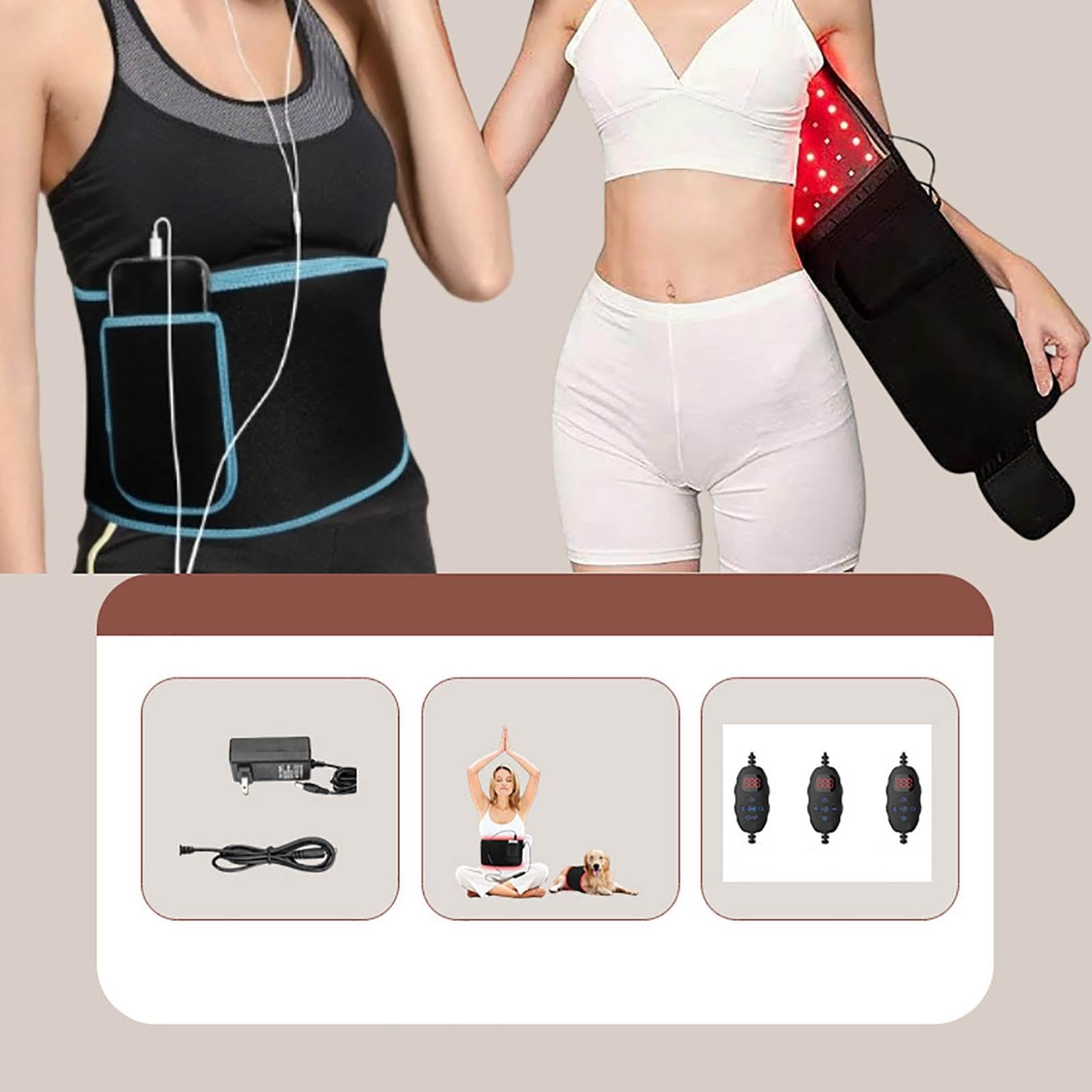 Schlankheitsgürtel, verstellbar, schnurlos, schlank, strafft lose Haut und strafft Ihre Taille, lindert Schmerzen und Verspannungen nach dem Training, für Damen und Herren, Bauch, Rücken und Schulter