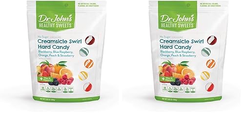 Miniatura 8 de Dr. John's - Caramelos sin azúcar, dulces duros saludables con cero azúcar, aperitivos bajos en calorías, aptos para keto, vegano, sin gluten
