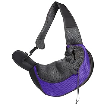 Indy Mall Pet Dog Cat Carry Carrier Outdoor Travel Single Shoulder Bag Sling Purple S