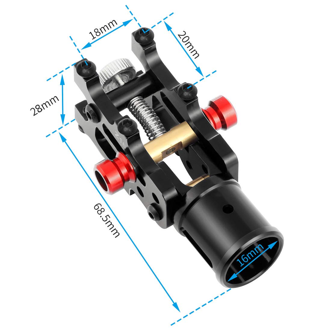 Rcmodelpart 3K Kohlefaser Motorhalterungs-Set – Mit 2 Paar 16 Mm Armklemmen, Für Quadcopter & Multirotor