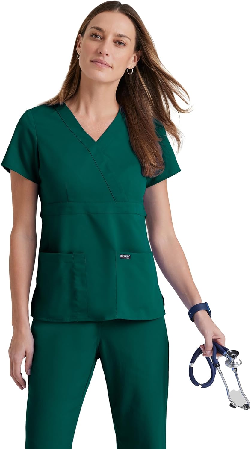 BARCO Grey's Anatomy Scrubs - Riley Scrub Top for Women, V-Neck Super-Soft Women's Scrub Top