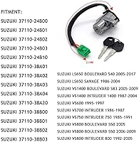 Vista 6 de Juego eléctrico de bloqueo de llave de encendido para Suzuki VS700 VS750 VS800 VS1400 Intruder 750 800 1400 para Suzuki VS600 LS650 Savage, LS650