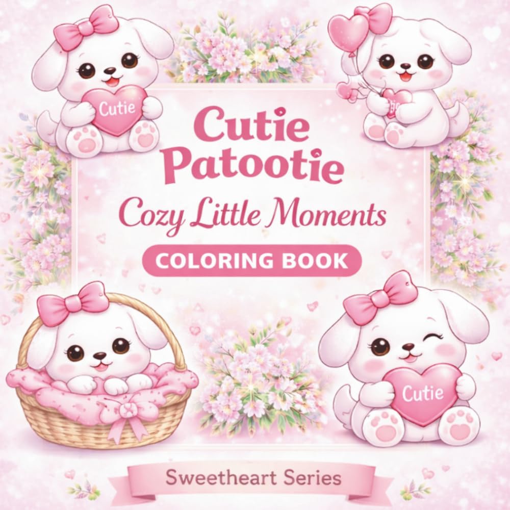 Cutie Patootie: Cozy Little Moments: A Relaxing Kawaii-Inspired Art Experience for Stress Relief, Mindful Creativity, and Gentle Self-Care for Teens & Adults (SWEETHEART SERIES)