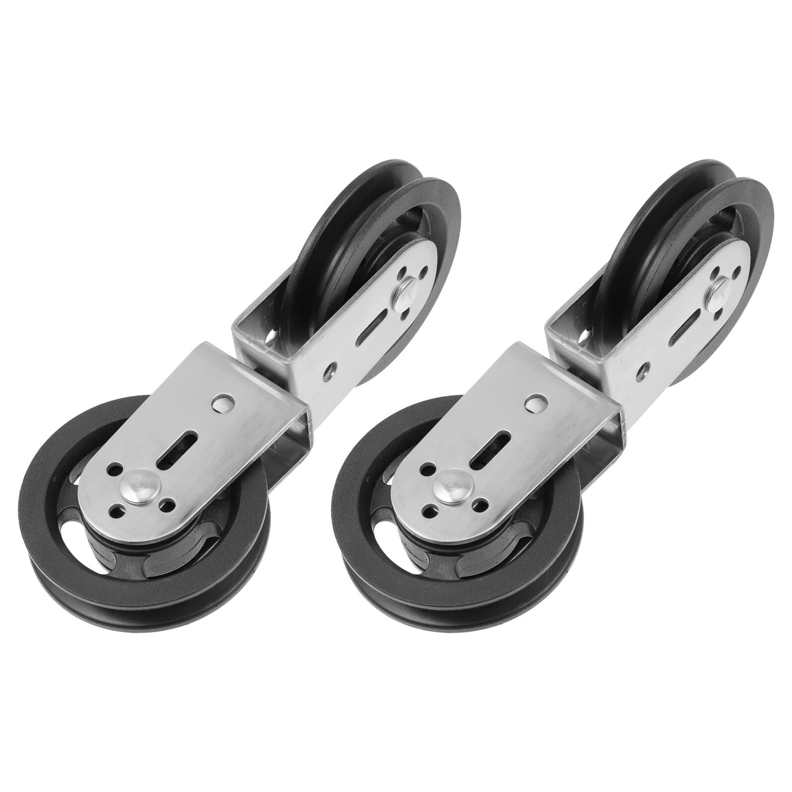 TOPBATHY 2 Stück Doppel umlenkrolle aus Robustem Kunststoff Geräuschloser Flaschenzug für Kabelzug Fitnessgeräte Leiser Lager Roller für Krafttraining Vielseitig für Heim Fitness und