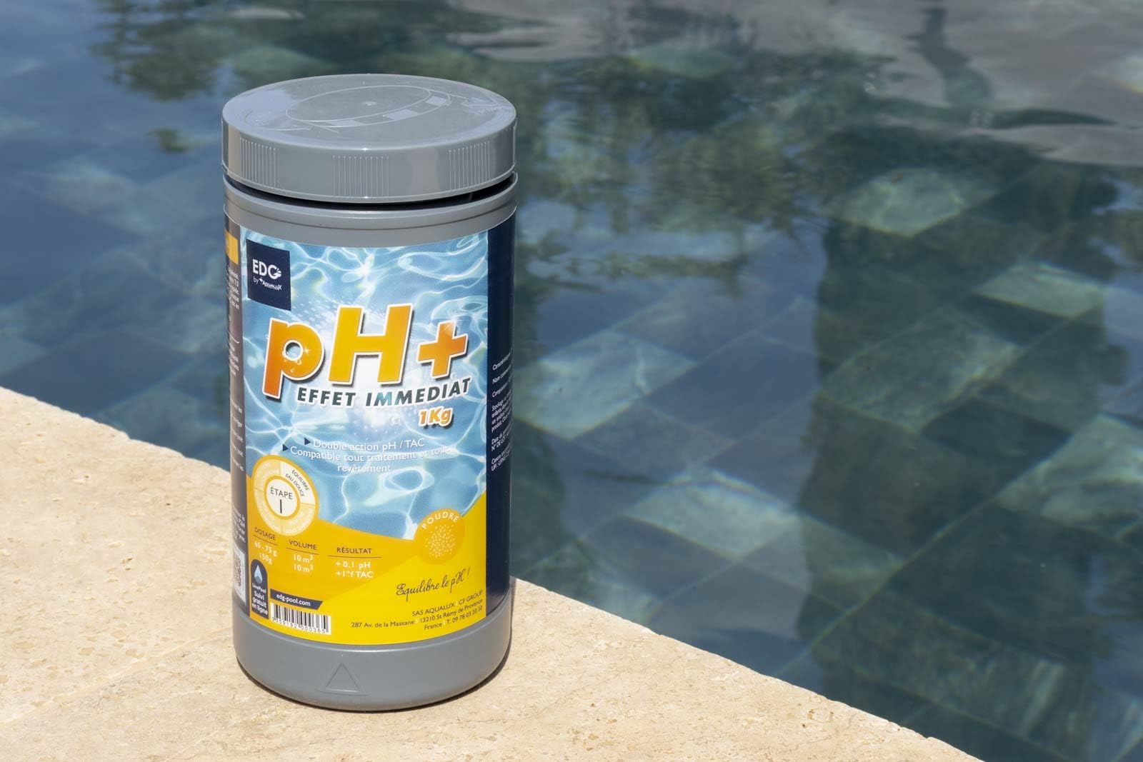 Image secondaire de EDG - pH Plus Poudre Piscine - Correcteur pH Plus- Boite 1kg - Equilibre l'eau - Confort et Efficacité - Spécial Piscine et Spa