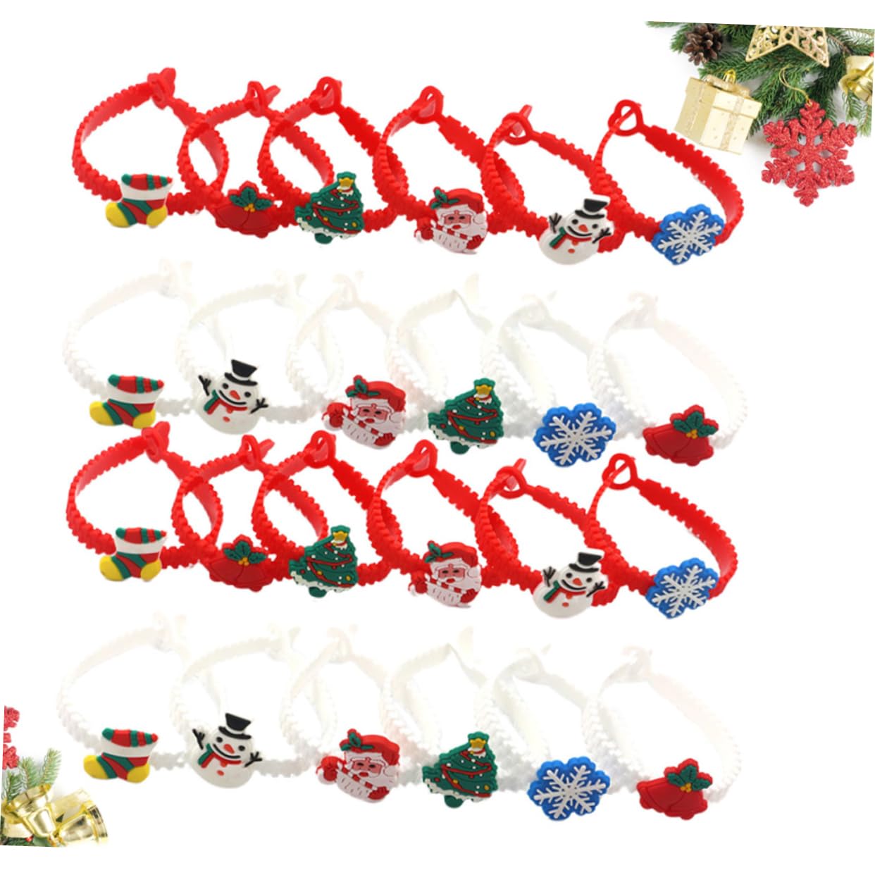 72 Stk Weihnachtliche Silikonarmbänder Weihnachts-pvc-armband Weihnachtsarmband Handschmuck Armbänder Kleines Geschenk Kind Weihnachten