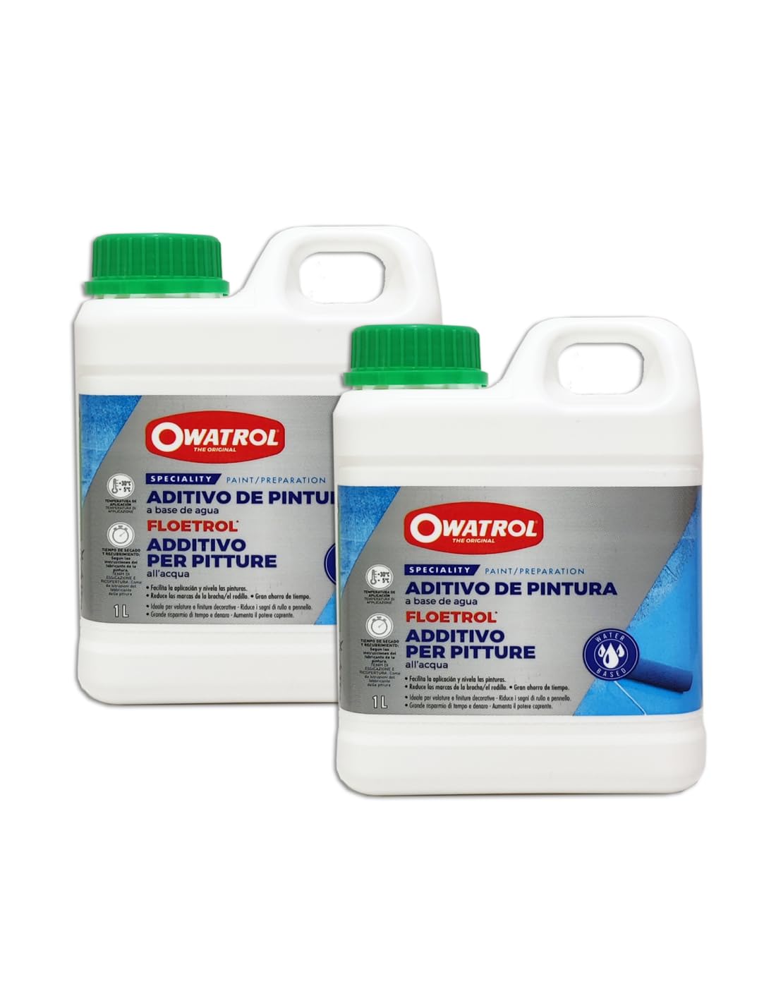 OWATROL Kit 2 Uds. Aditivo De Pintura Floetrol Pouring 1 Lt
