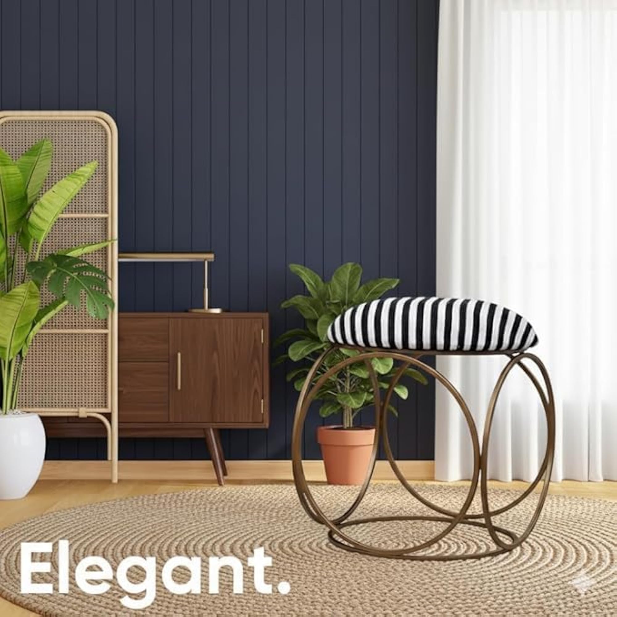 Metal Stool for Living, Dressing and Bedroom, Modern Ottoman Side Table