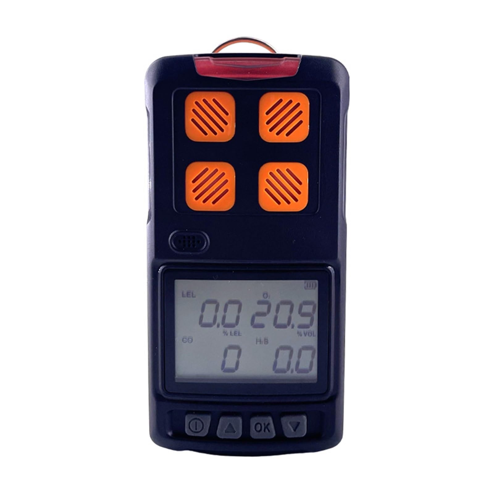 Multifunktionaler tragbarer 4-in-1-Gasdetektor for O2 H2S CO brennbares Erdgas mit Alarm