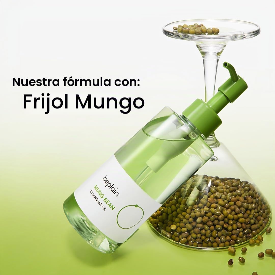 beplain Aceite limpiador de frijol mungo 200 ml sin perfume no comedogénico para pieles sensibles