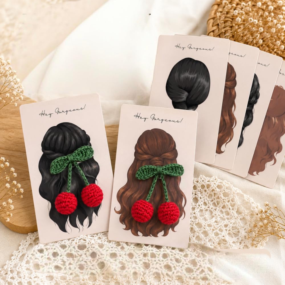 Hair Accessory Display Cards for Small Business, Crochet Clip Packaging Cards, Boutique Hair Bow Holder Card for Gifts, Wedding & Birthday Party Favors (5 Designs)-image-25