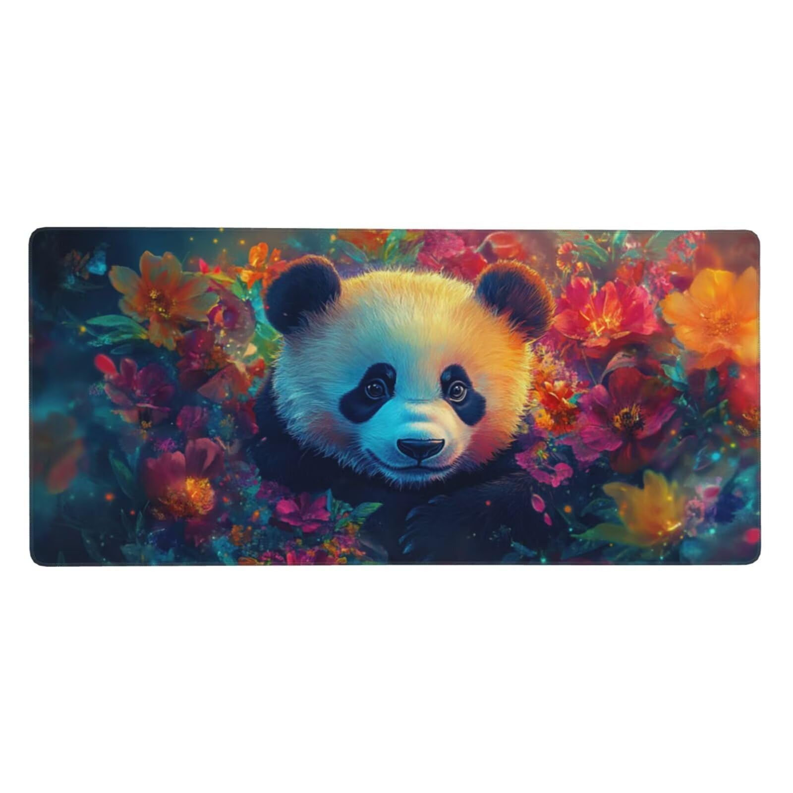 Podkładka pod mysz XXL 1200x600x3mm podkładka pod mysz panda podkładka pod mysz kwiat poprawia precyzję i szybkość, antypoślizgowe wodoodporne, szyte krawędzie, akcesoria do gier, komputer biurowy