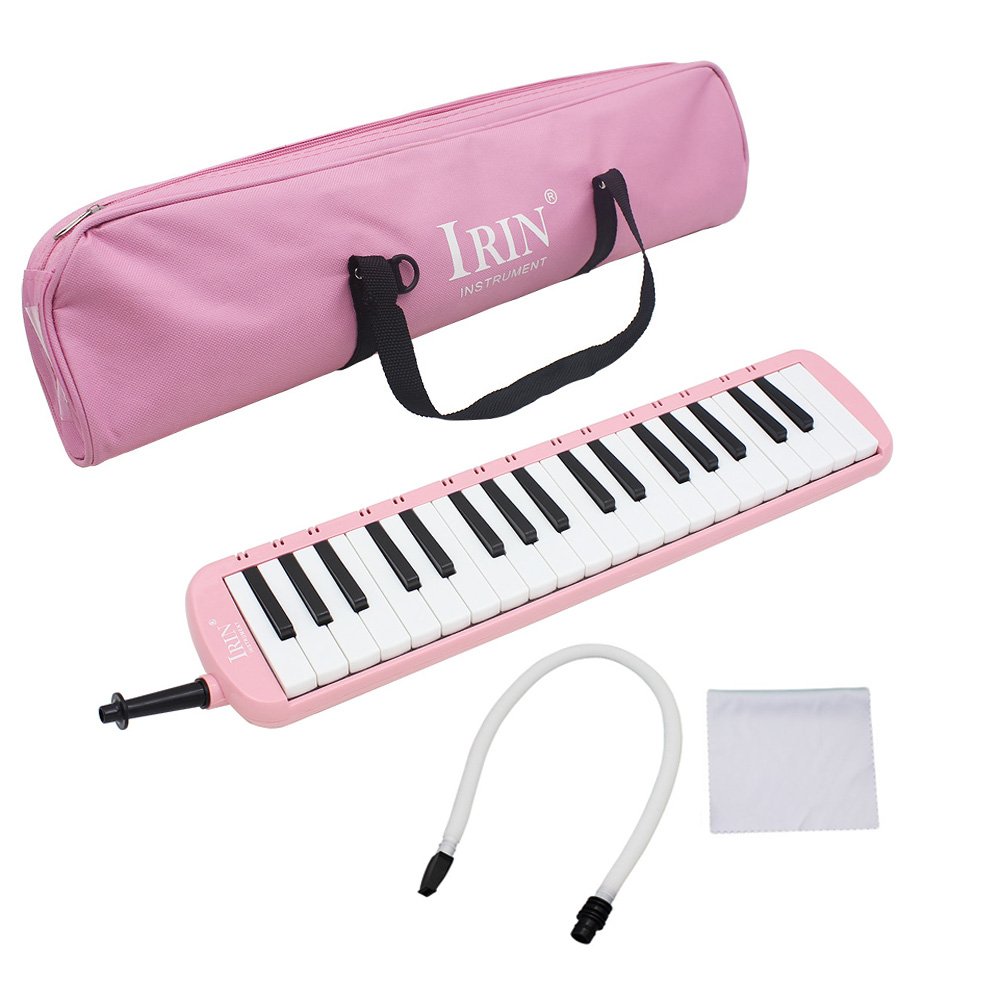 37 piano Keys melodica strumento musicale per gli amanti della musica principianti regalo con borsa da trasporto, Pink