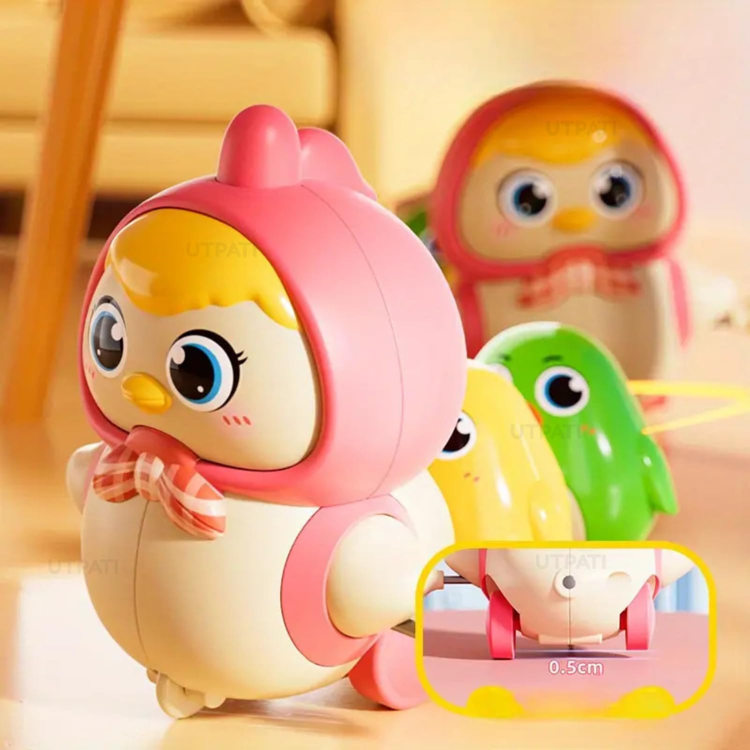 UTPATI Chicken Toys for Kids, Swinging Chain String Magnetic Hen with Chick Learning to Crawl Spring Toy, Crawling Wind-up Duck, Walking Chicken Cute Windup Toy for Boys Girls Toddler - Image 6 thumbnail