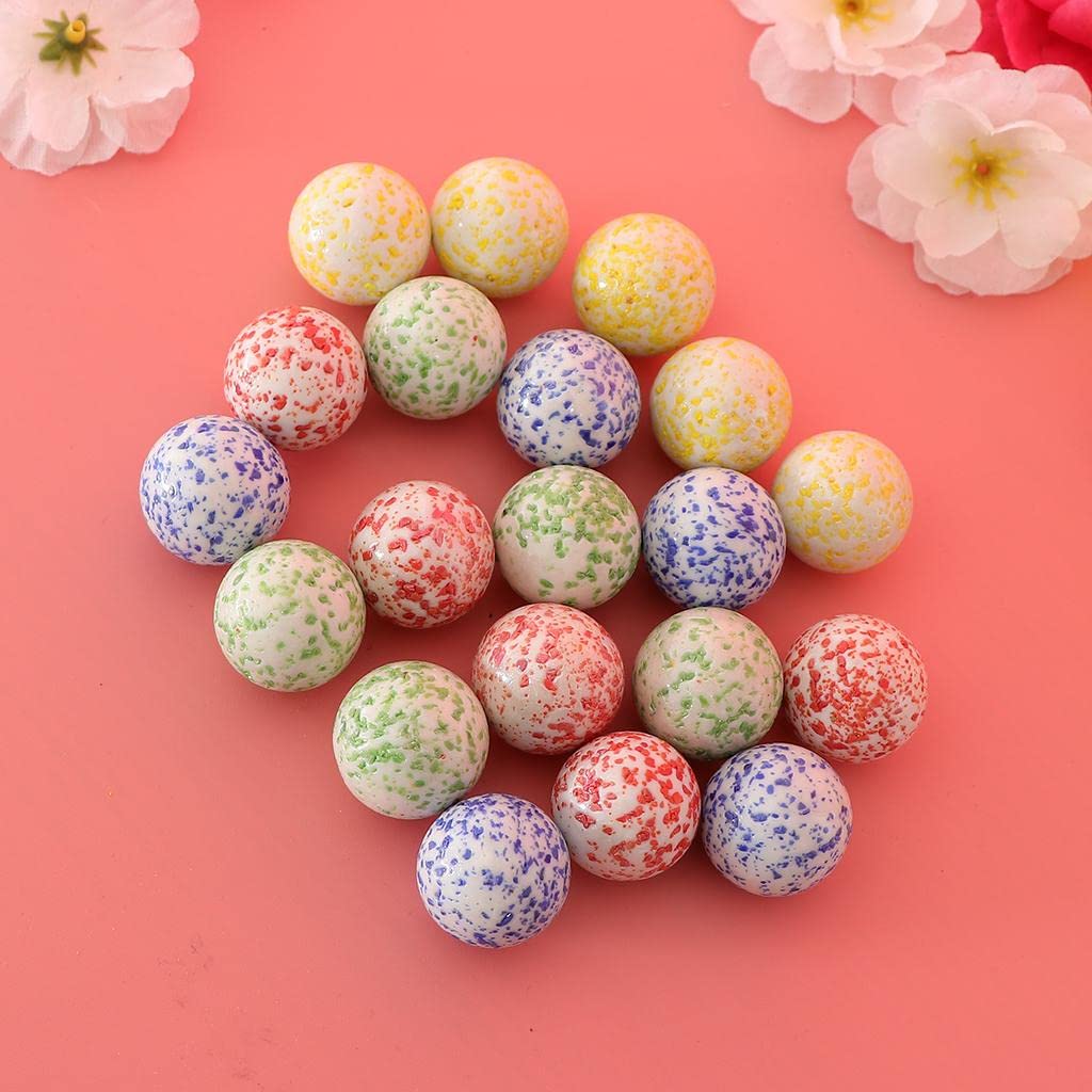 ATORSE 20Pcs 25Mm Speckled Glass Marbles, Kids Marble Run Game, Marble Solitaire Toy Accs Vase Filler & Fish Tank Home Decor-image-39