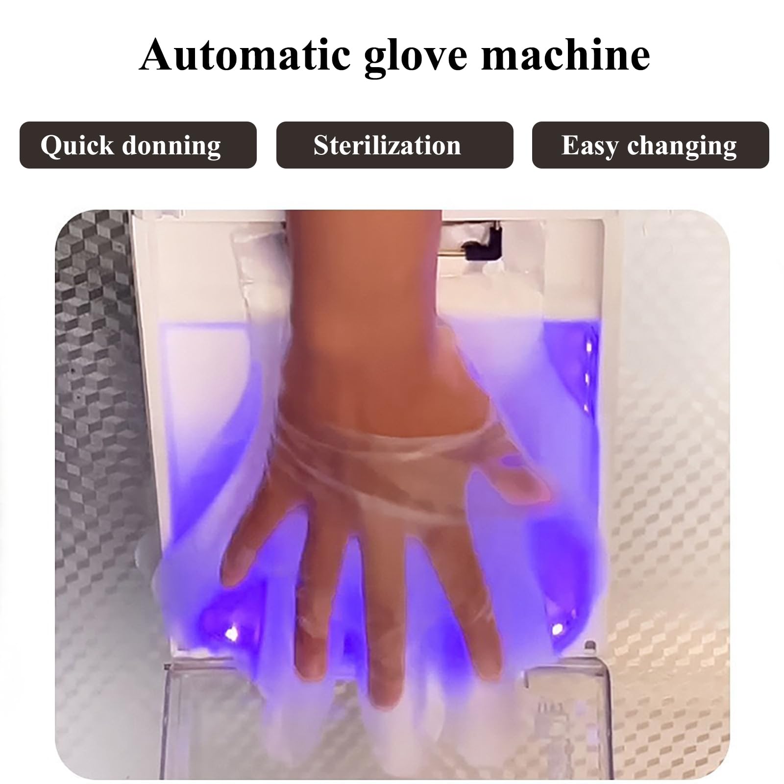 Dispensador automático de guantes desechables, montaje en pared, diseño de ahorro de espacio para un uso eficiente en caja de herramientas, garaje, taller, cocina