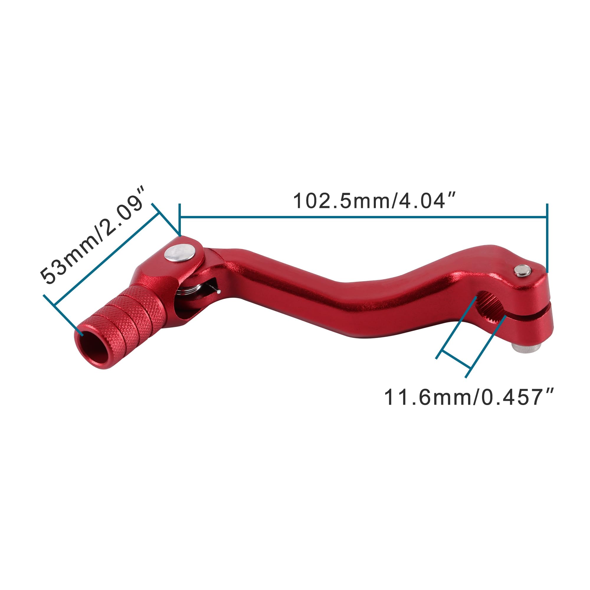 GOOFIT Rouge Alliage d'aluminium Leviers Sélecteurs de Vitesse Remplacement pour Cb250 Motocross Bike ATV Dirt Pit Bike