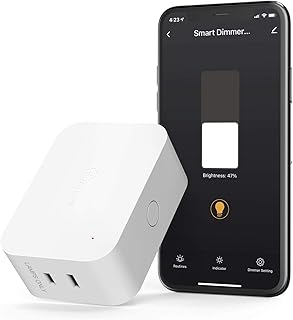 TREATLIFE 2 in 1 Dual Outlet Smart Dimmer Plug, Compatible with Alexa and Google Home, Plug-in Lamp Dimmer Switch for Dimmable Bulbs, Floor Lamps, Table Lamps, String Lights, Max Power 300W, 1 Pack