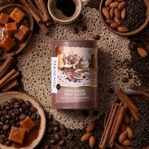 Image of M&SENSE Cinnamon Chai Latte Scented Soy Fall Candles, 11.3 oz