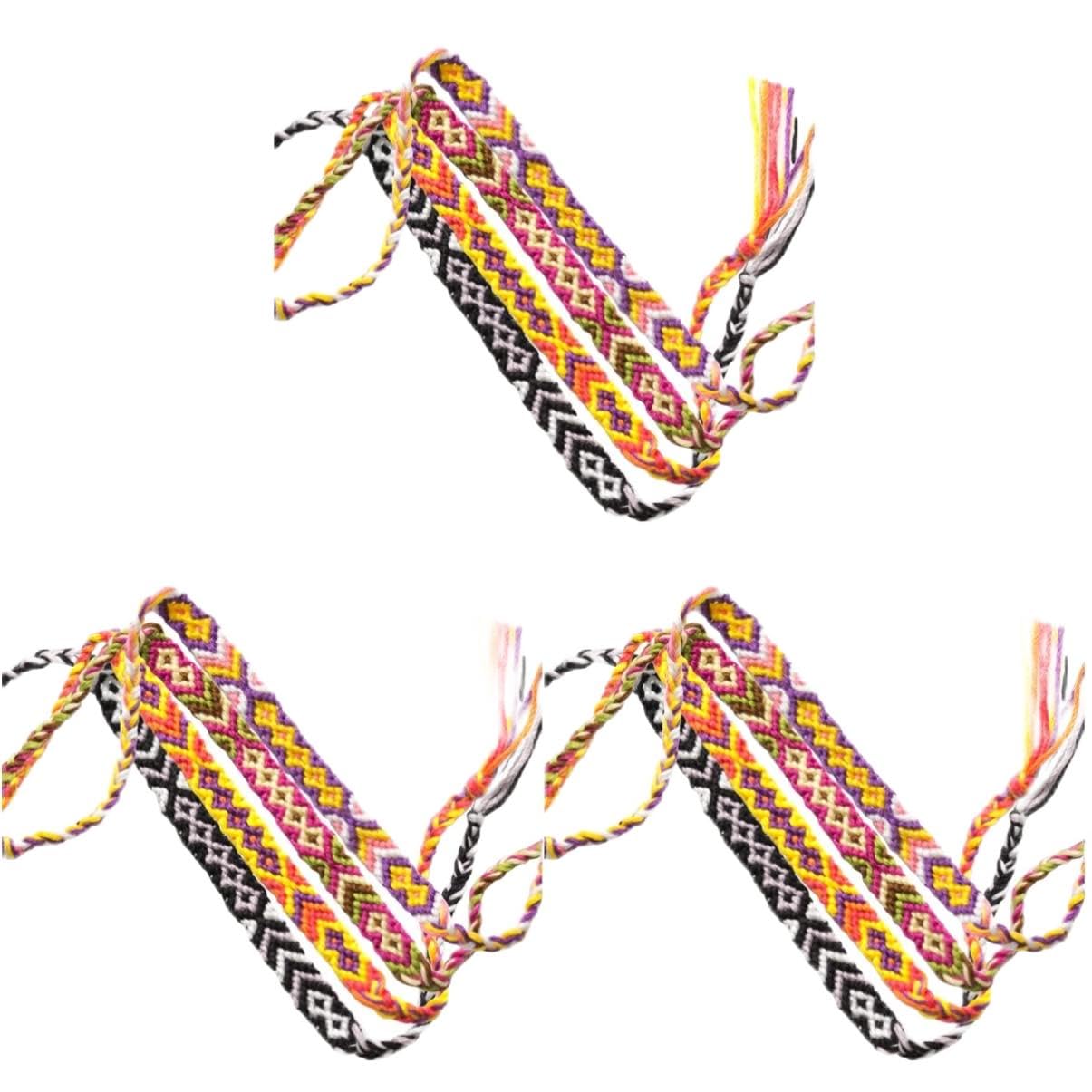 TOYANDONA 16 Uds. Tobillo de Mujer para Muñeca de Hilo Hecho a Mano Pulseras Tejidas Azar para Niña Color Trenzado
