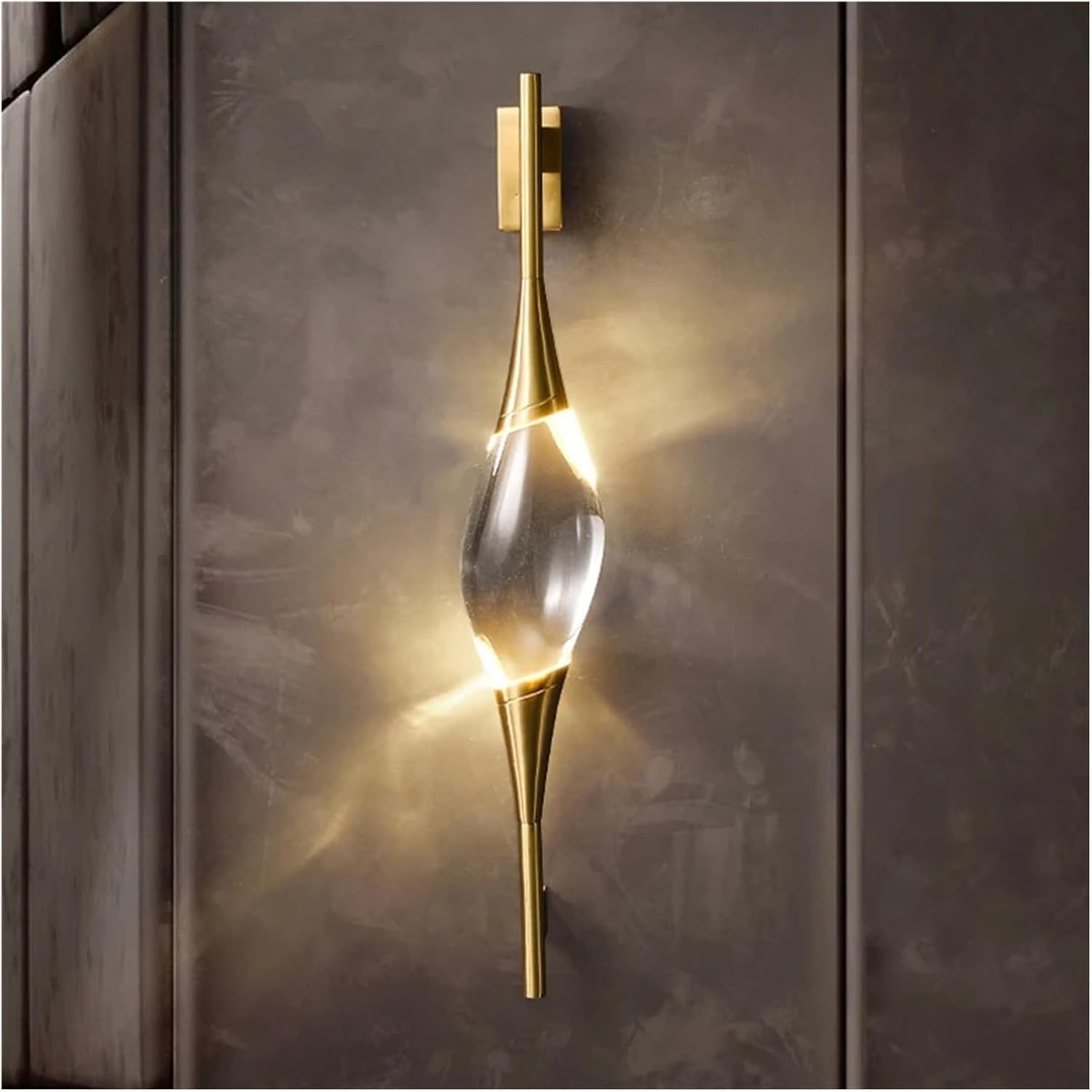 CWCQGH Wall Lamp Copper Sconce Light Bedside Compatible Dining Living Room,Cool White
